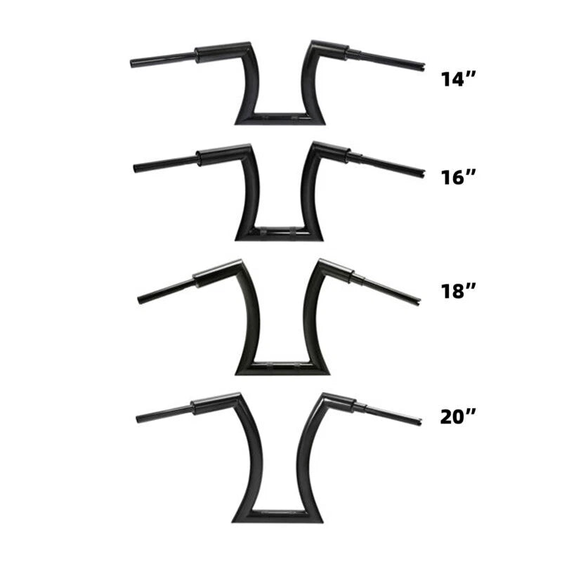 2X 14'' 16'' 18'' 20'' Rise 2'' Ape Hanger Handlebar for Harley Sportster