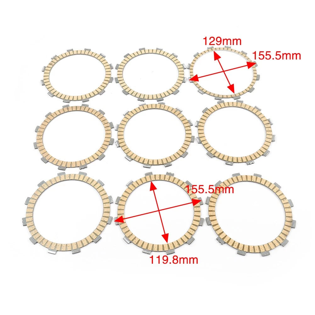 9Pcs Clutch Friction Plates for Yamaha R1 YZF-R1 (2004–2008)