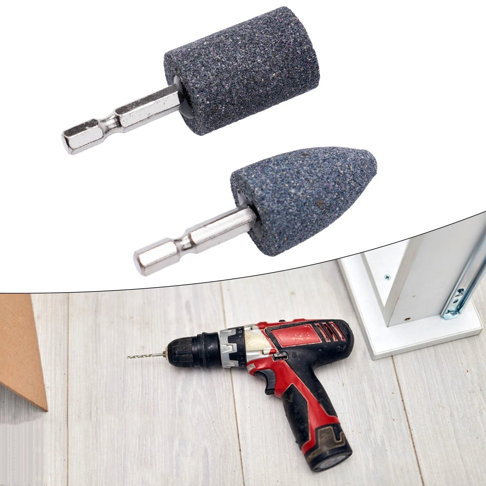2X Hexagonal Shank Grinding Wheel Sharpening Head for Portable Drill