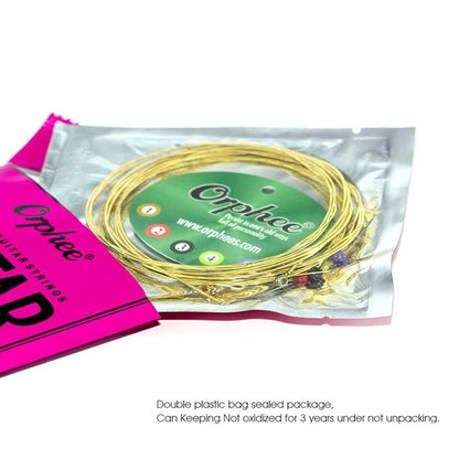 6x Hexagonal Carbon Steel Guitar Strings for