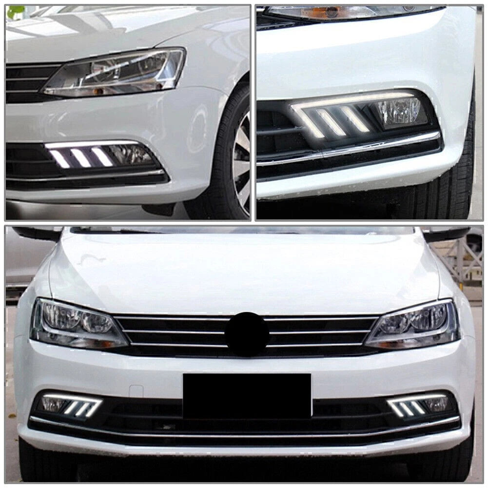 2X ABS Front LED Daytime Running Lights for VW Jetta MK7 (2016–2018)