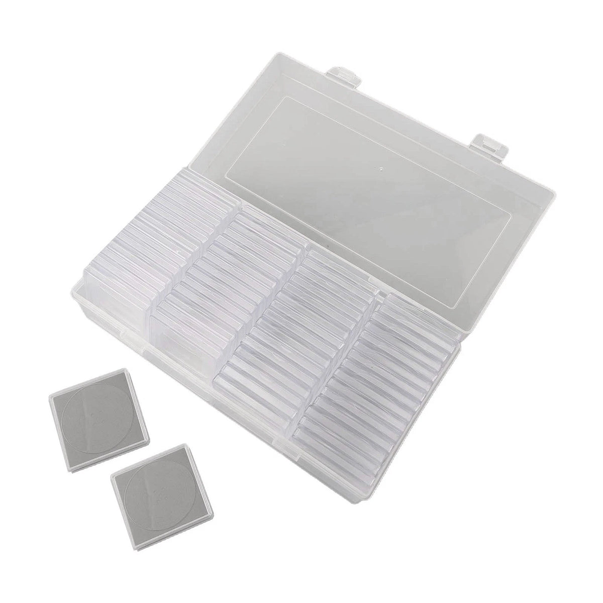 Coin Storage Case for Adjustable Foam Liner Holds 60 Capsules