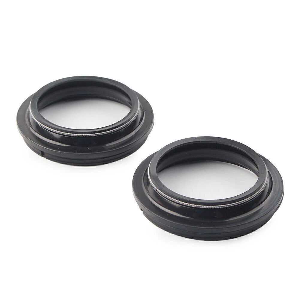2x 41X53MM Motorcycle Front Fork Damper Shock Absorber Fork Black Dust Seals