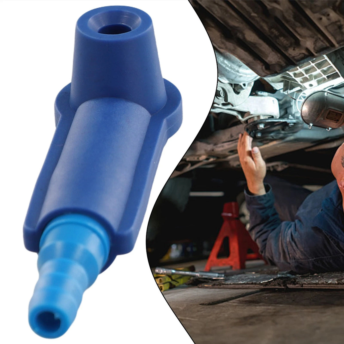 Brake Fluid Exchange Tool for Universal Use (68mm Blue Plastic)