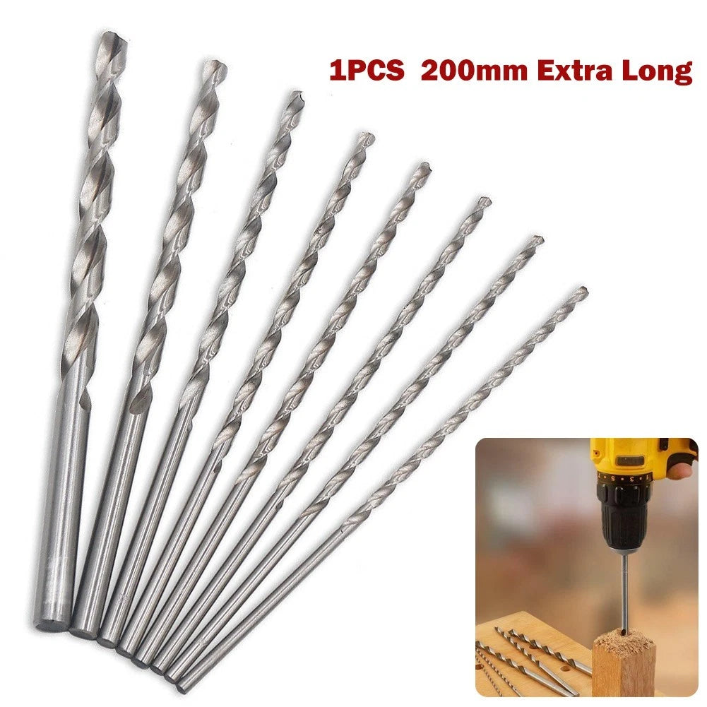 1 PC 200mm Extra Long HSS Drill Bit for Automotive Use