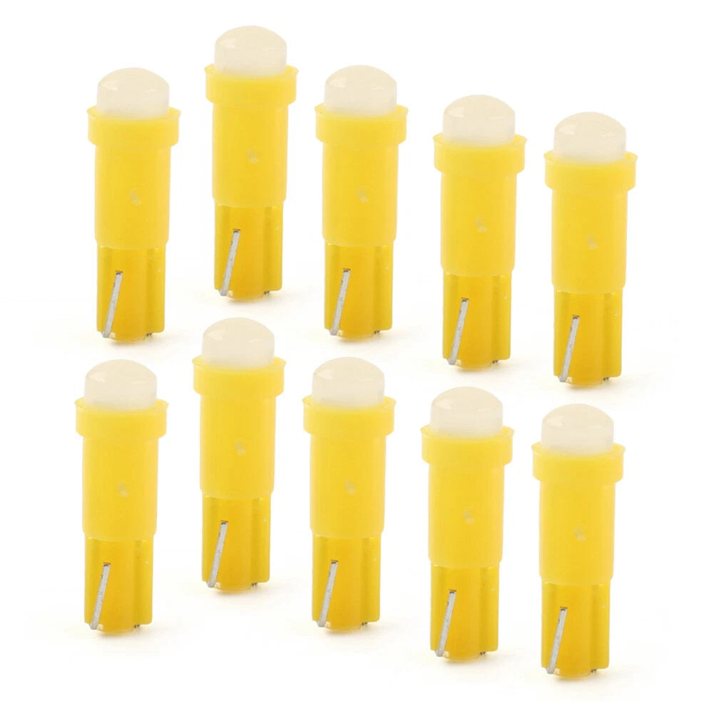 T5 Yellow Indicator SMD Light Bulbs for Dashboard Gauge (No Part Numbers)