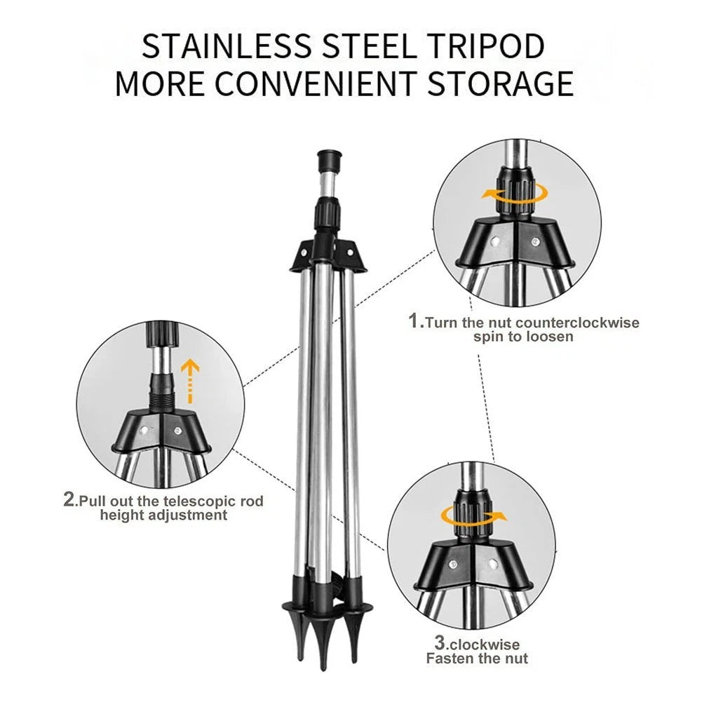 Adjustable Height Stainless Steel Tripod for Outdoor Sprays