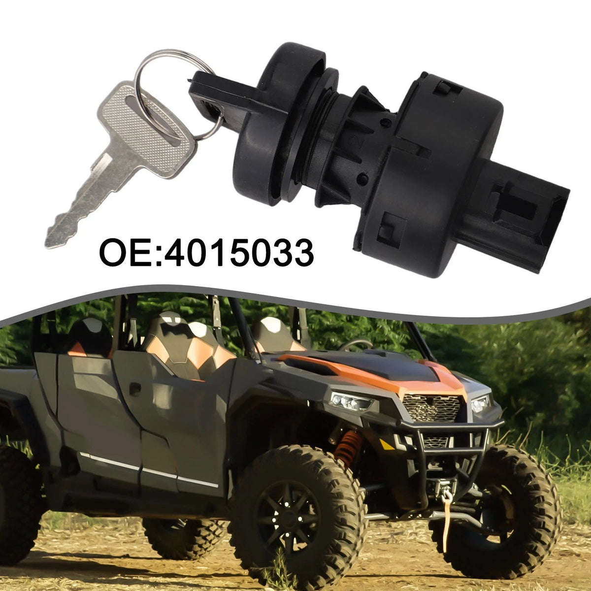 Ignition Key Switch with Key for Polaris Ranger Prostar (OEM 4015033)