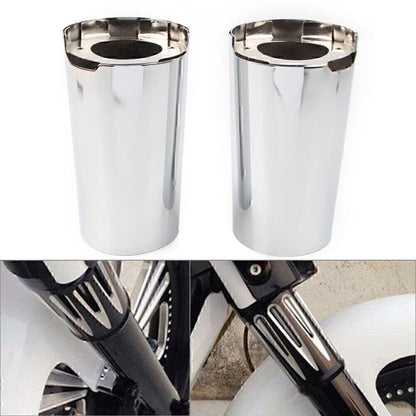 Chrome Fork Slider Covers for Harley Touring Electra Street Tri Glide (2014–Present)