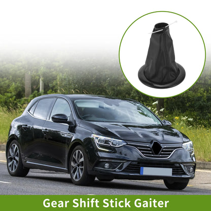 Gear Shift Stick Gaiter for Renault Megane MK II (2002–2016) Black Faux Leather