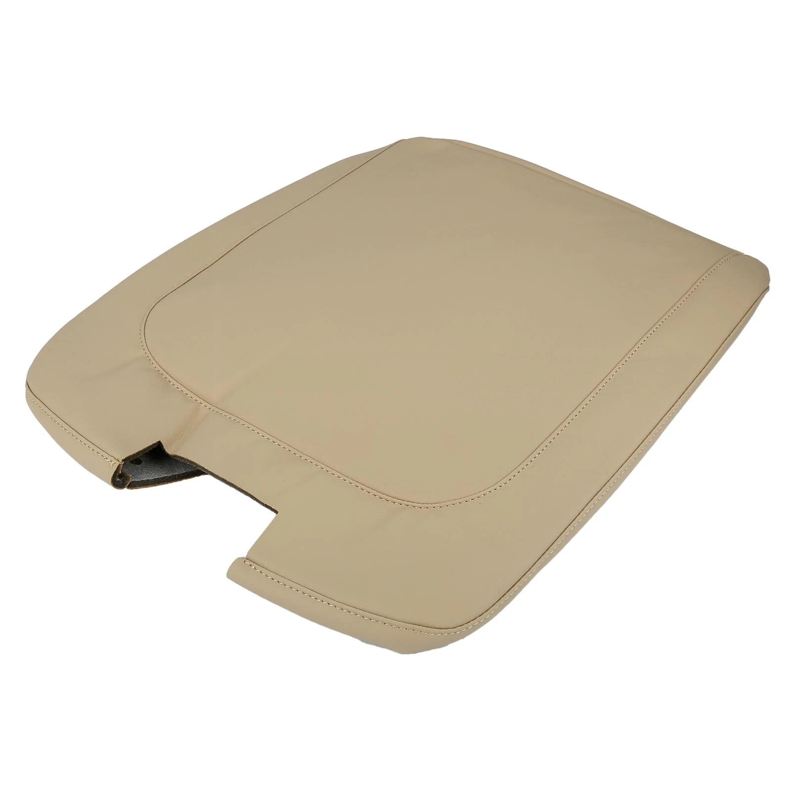 Car Console Lid Armrest Cover Microfiber Leather Beige for Dodge Ram (2013–2018)