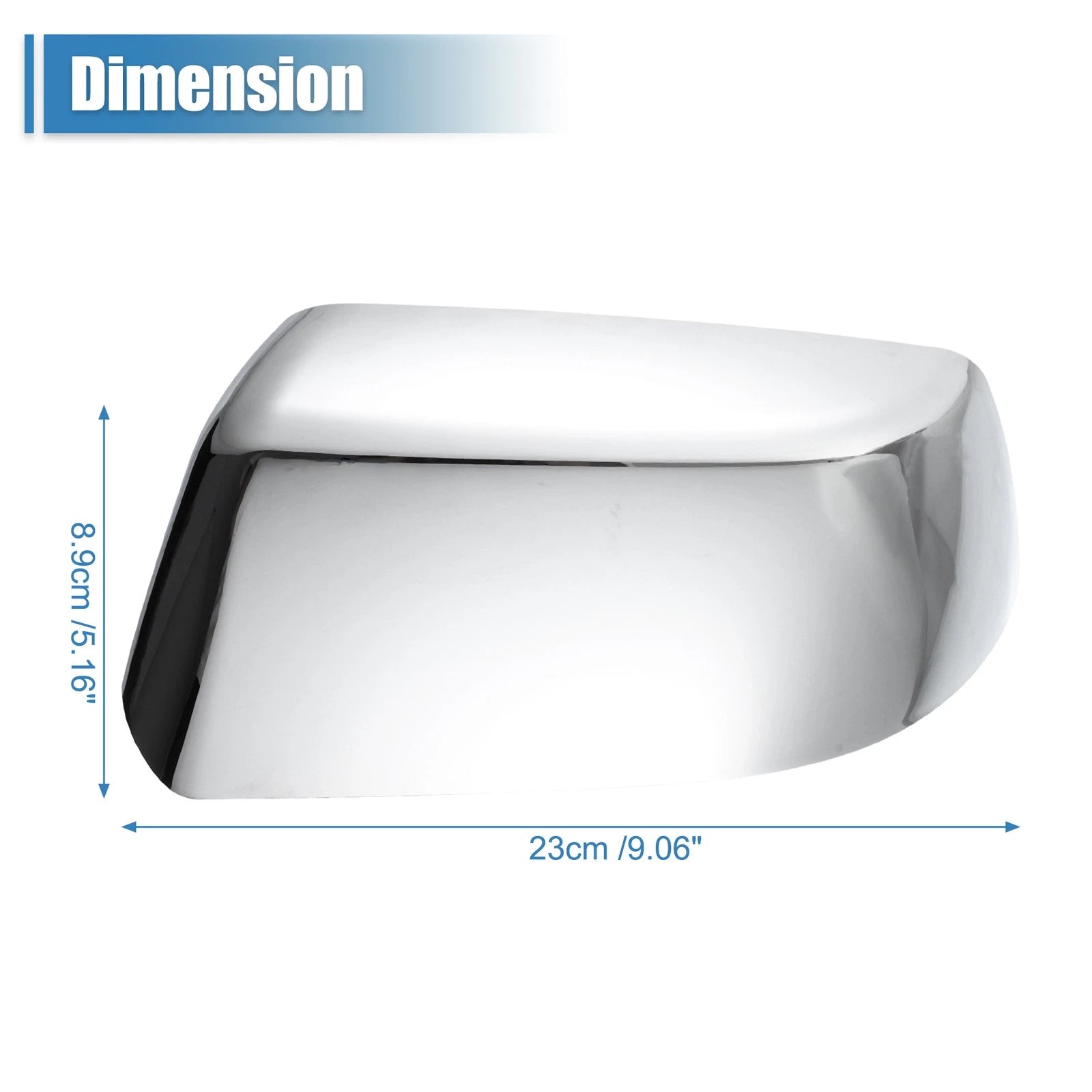 Chrome Plated Half Mirror Covers Pair for Chevy Suburban Tahoe GMC (—)