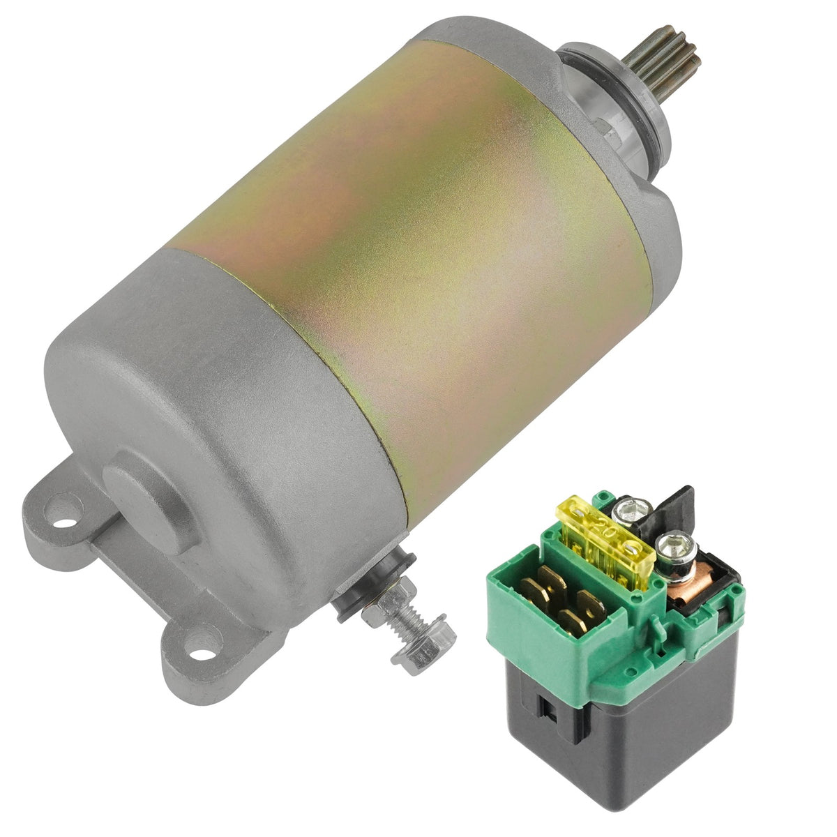 Starter Motor Replacement with Relay Solenoid for Honda Helix 250 (1986–2007)