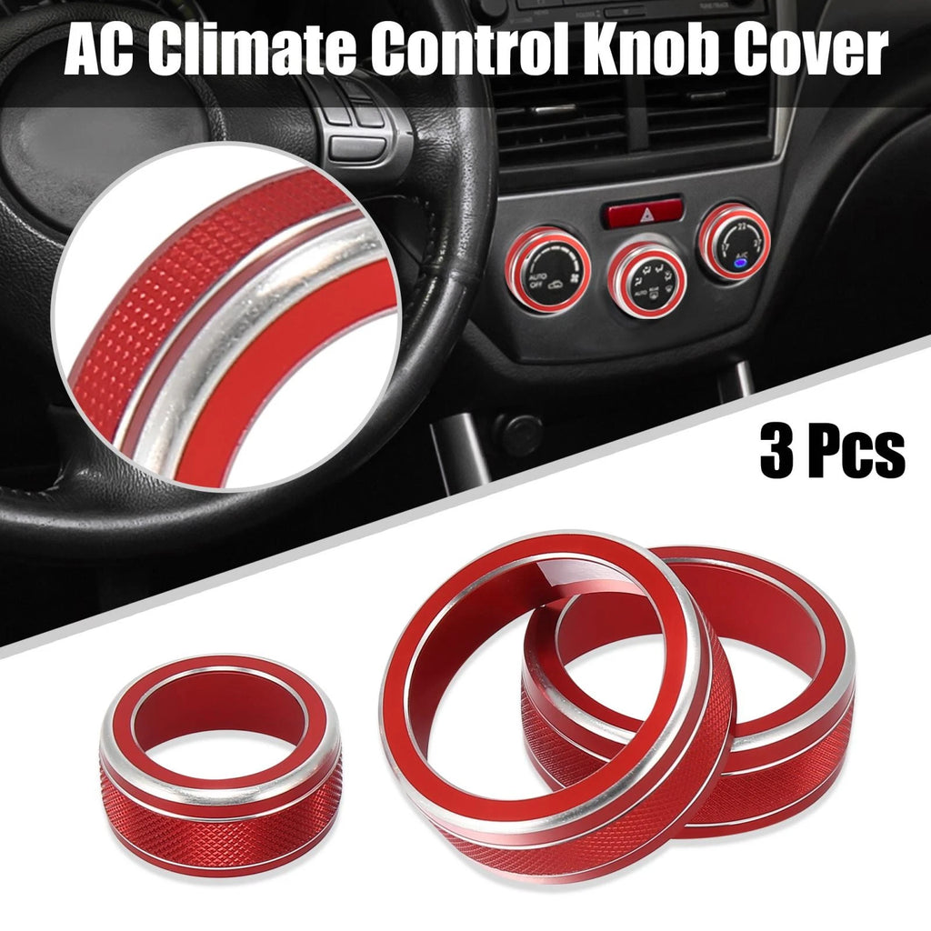 3pcs AC Climate Control Ring Knob Replacement for Subaru Forester Impreza (2014–2023)