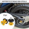 Swingarm Spools 6mm CNC Replacement Pair for Motorbike (Gold)