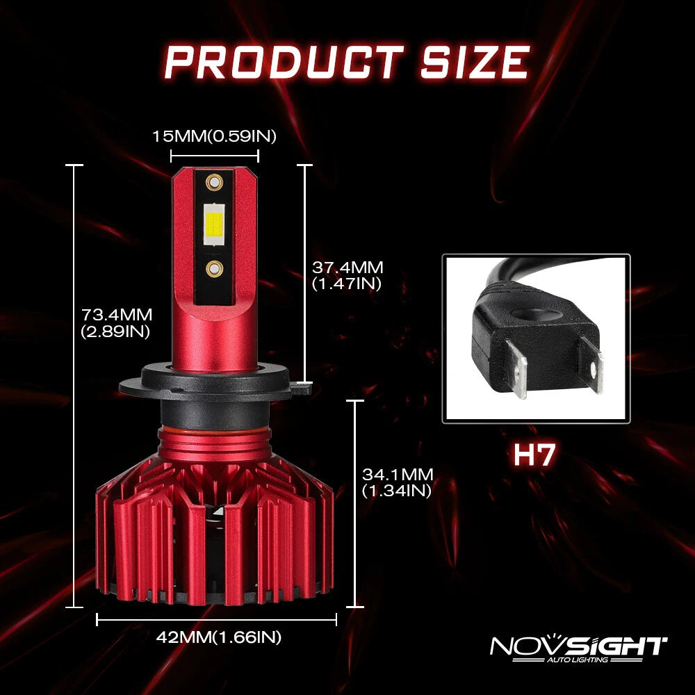 H7 LED Headlight Conversion Bulbs Kit for 10000LM