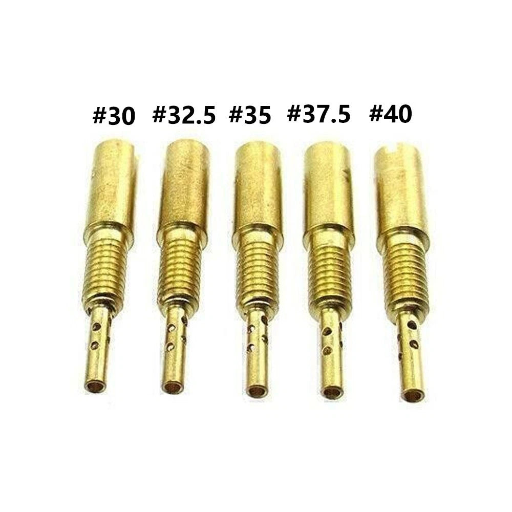 5Pcs Carburetor Pilot Slow Jet #30-32.5-35-37.5-40 for Mikuni RS HS HSR VM28 (N/A)
