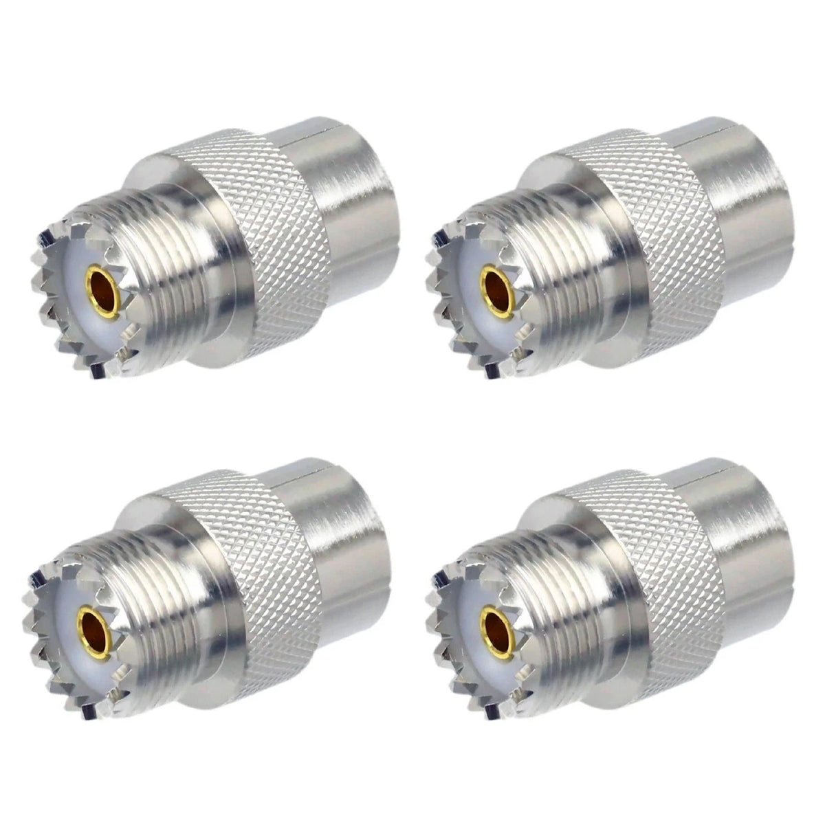 4x UHF PL259 to SO239 Quick Slide On Adapter for Antenna Coaxial Cable (N/A)