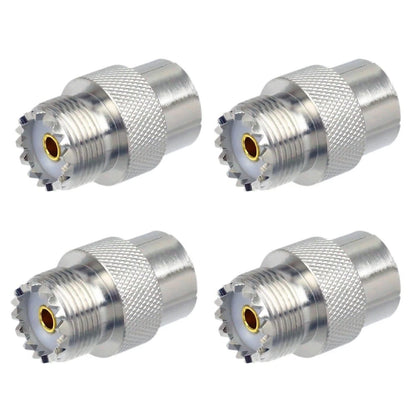 4x UHF PL259 to SO239 Quick Slide On Adapter for Antenna Coaxial Cable (N/A)