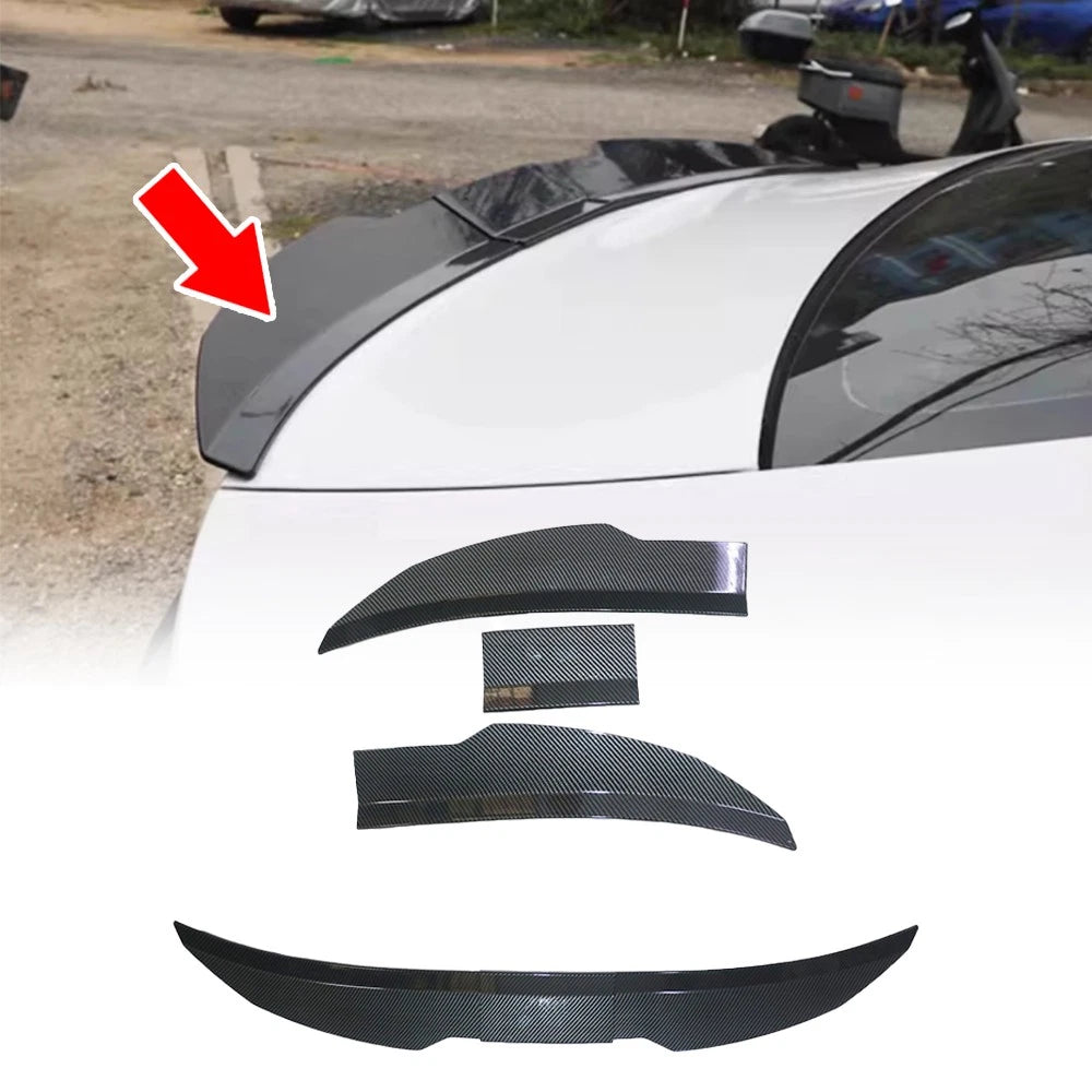 3X Adjustable Rear Trunk Spoiler for Universal Sedan (Carbon Look)