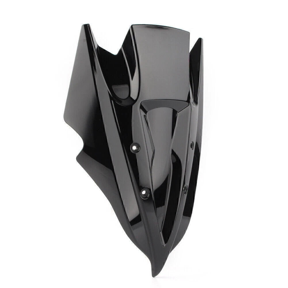 Double Bubble Front Windshield for Kawasaki Z250 Z300 (2013–2017) Black