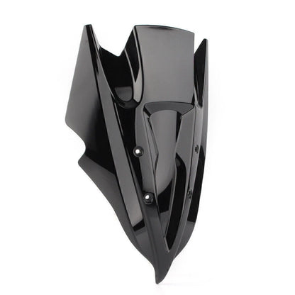 Double Bubble Front Windshield for Kawasaki Z250 Z300 (2013–2017) Black