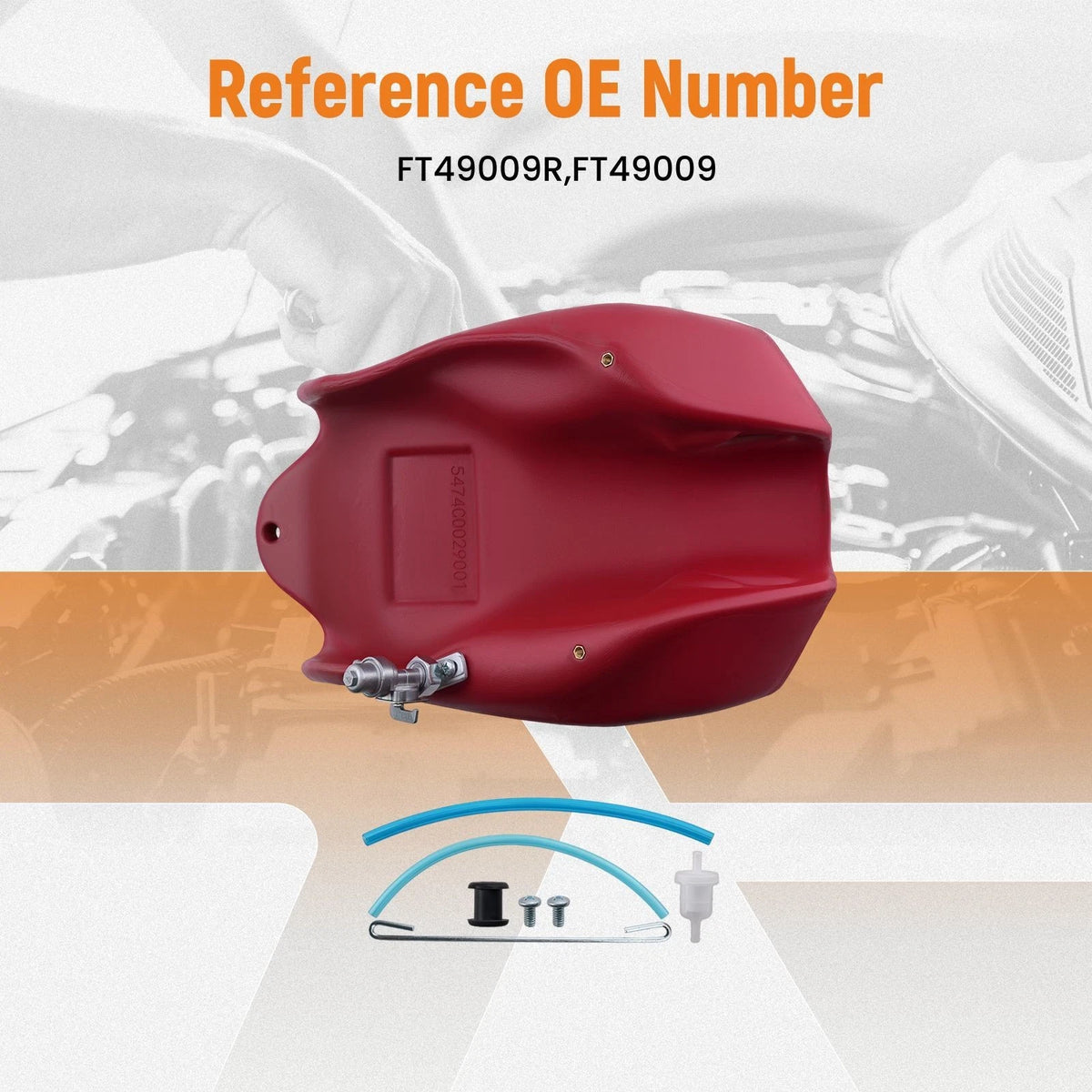 ATV Plastic Fuel Tank for Honda ATC250SX (1985–1987) FT49009R FT49009