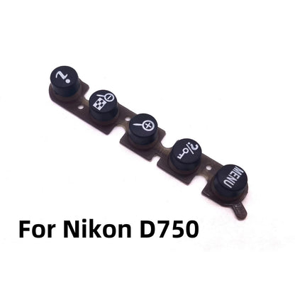 Rear Cover Rubber Key Menu Button Strip for Nikon D750 (2014–2017)