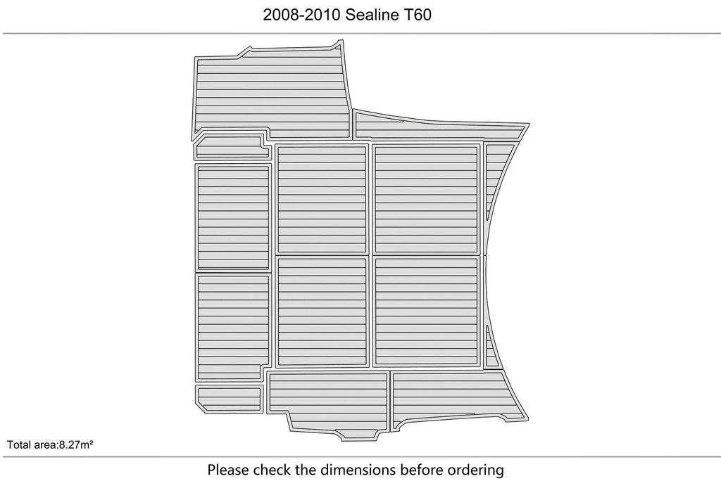EVA Foam Pad for Sealine T60 (2008) - Teak Deck Flooring Mat