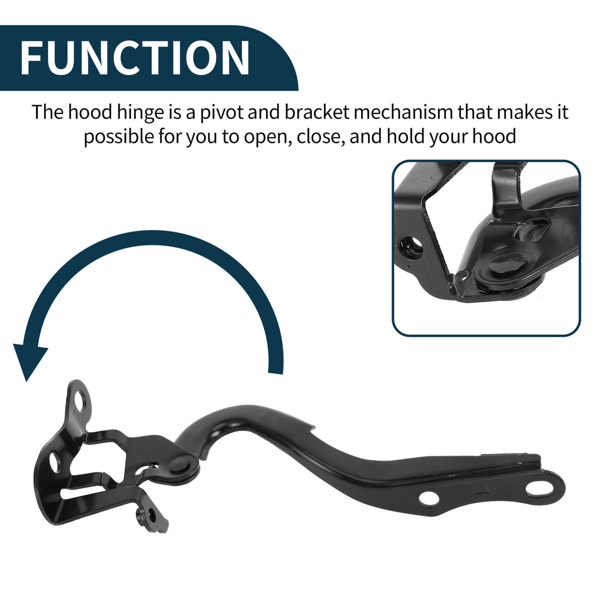 Hood Hinges Front Left Right for Toyota Yaris (2007–2011) Bonnet Bracket
