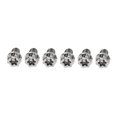6pcs Titanium M6x35mm Torx Head Flange Screws for Motorcycle