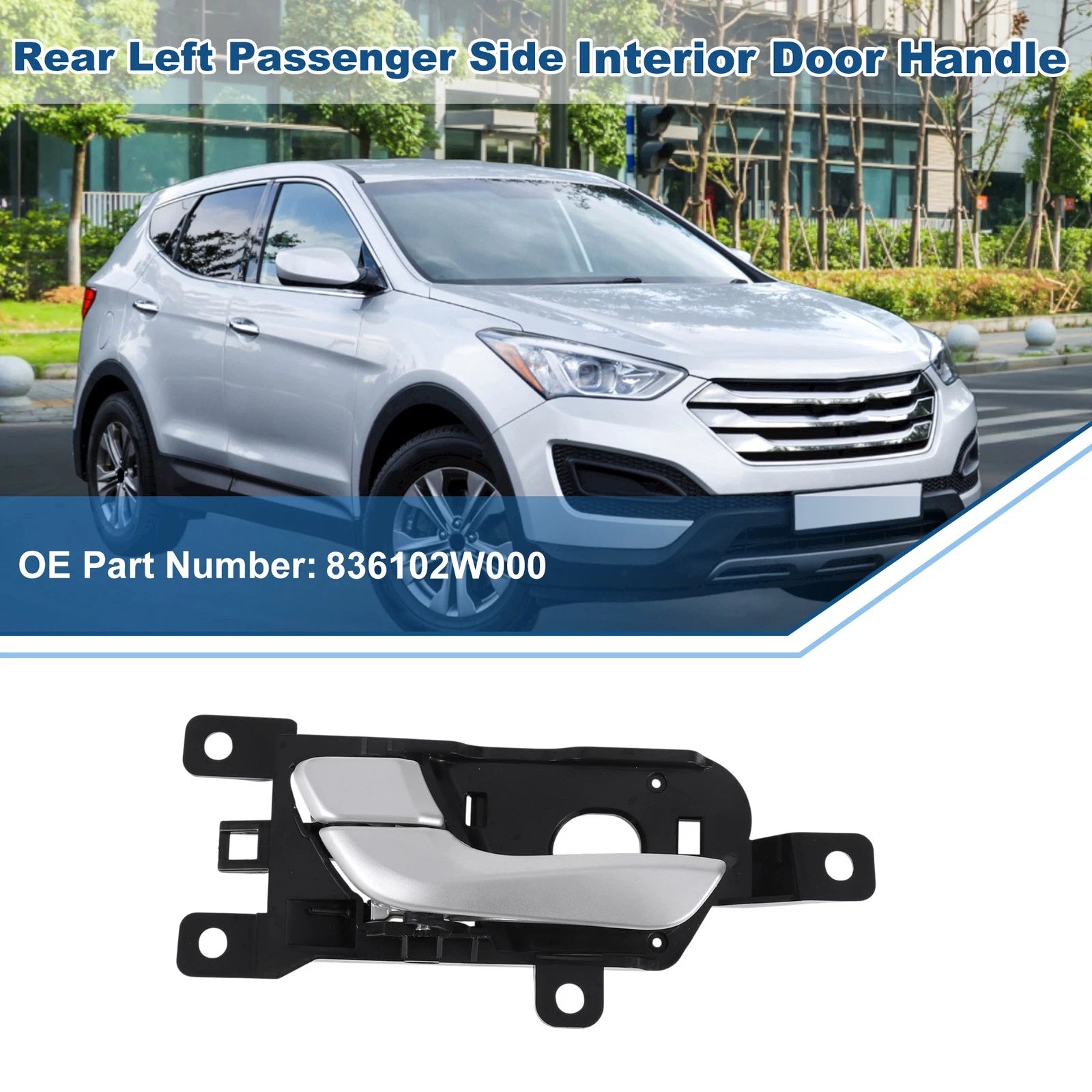 Rear Left Interior Door Handle Replacement for Hyundai Santa Fe (2007–2012)
