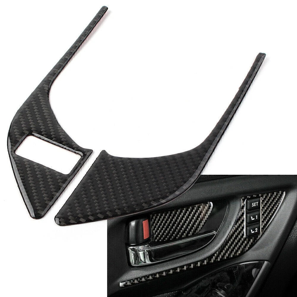 Carbon Fiber Inner Front Door Handle Cover Trim for Subaru Forester (2013–2018)