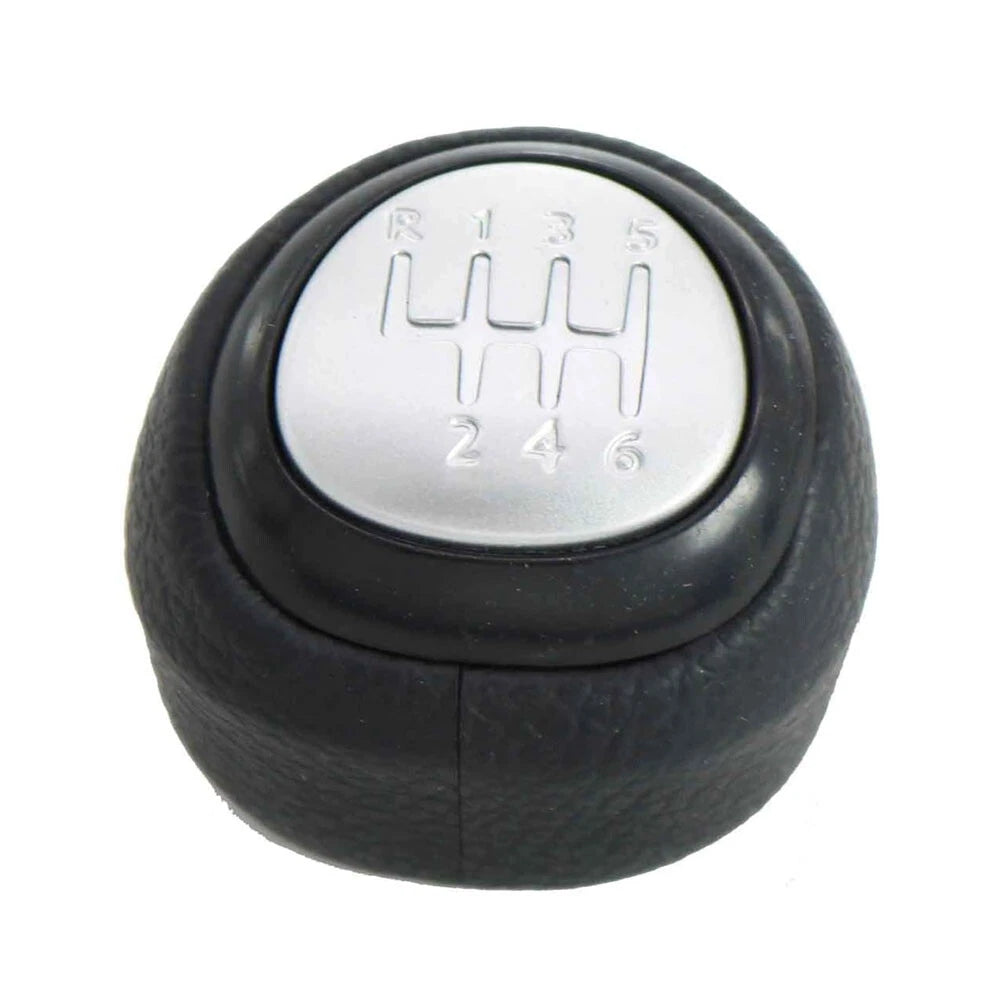 6 Speed Gear Shift Knob Shifter Head For Saab 93 9-3 2003-2012 Black + Silver