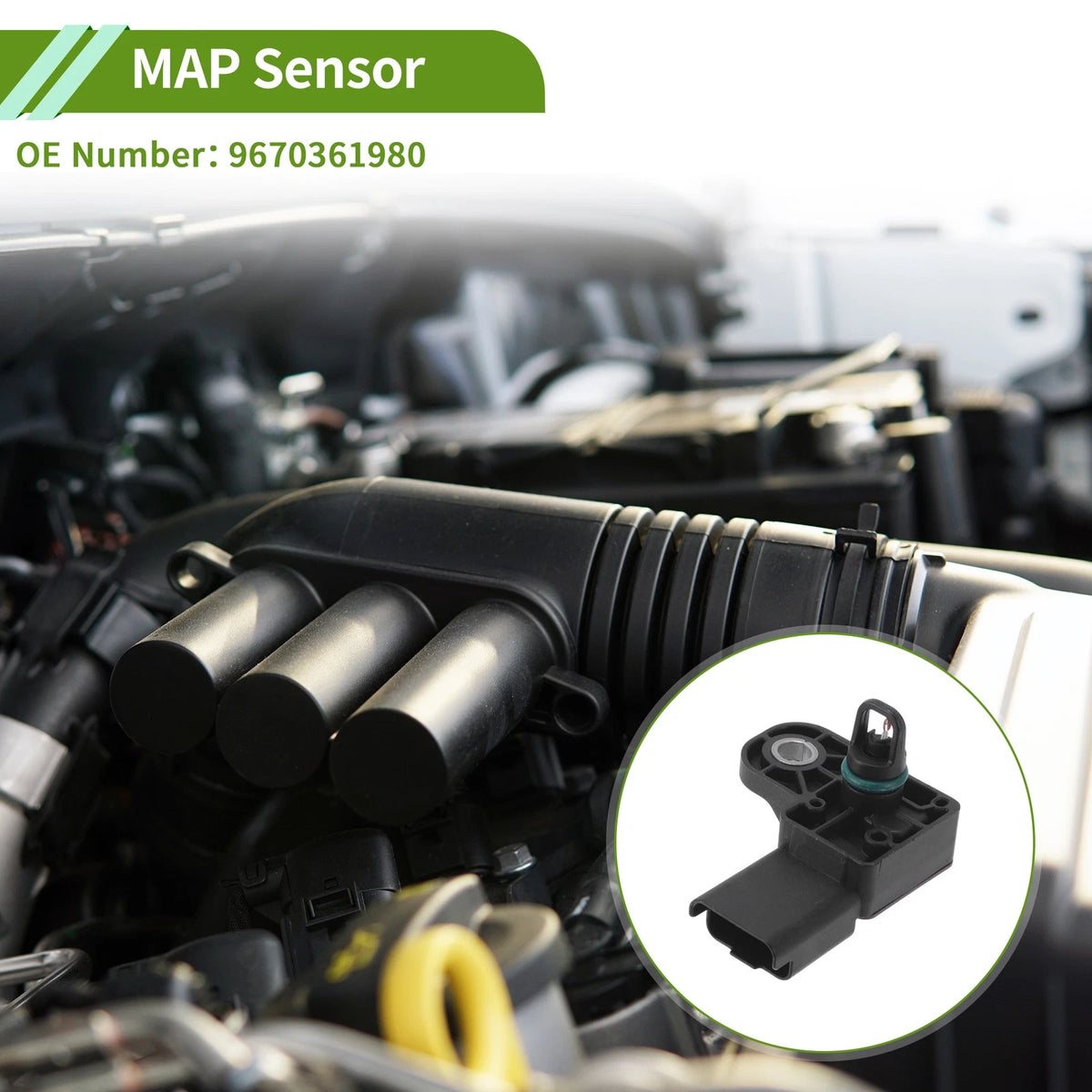 MAP Sensor No. 9670361980 for Peugeot 308 II (2013–2020)