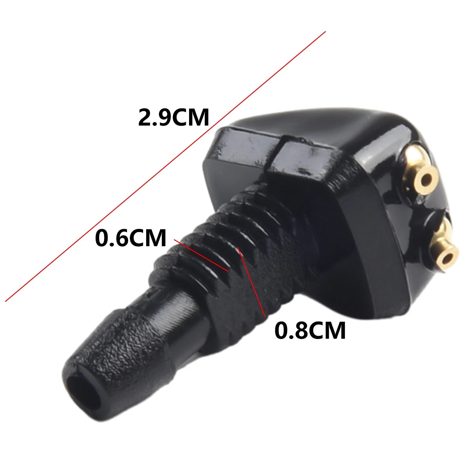 2-Pack Adjustable Windshield Washer Nozzle for Universal Vehicles