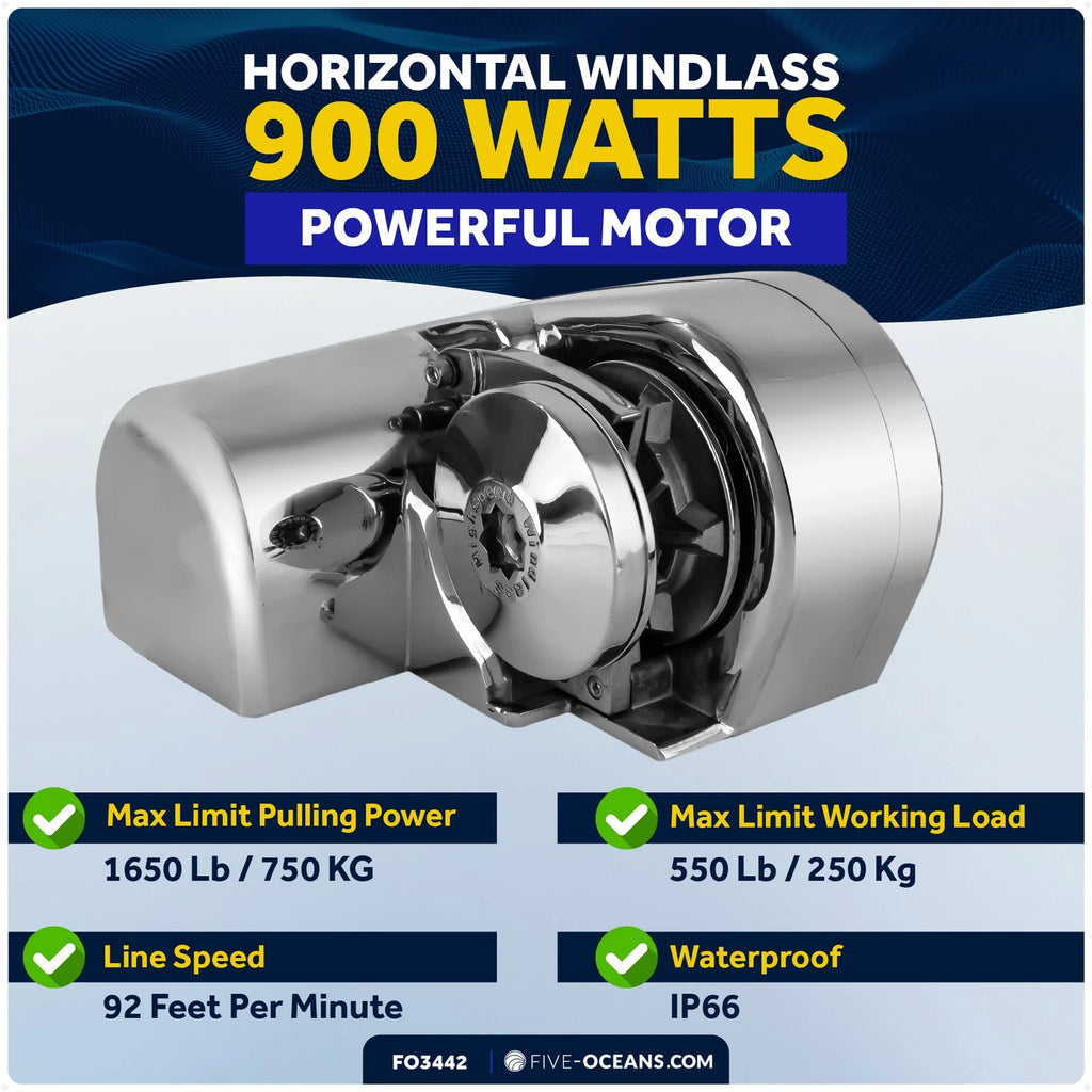 Windlass Kit for Atlantic Boat (900W, 12V DC)