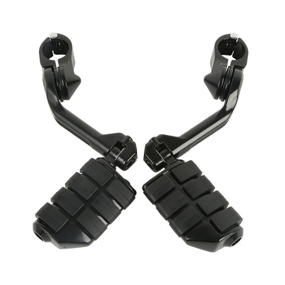 1-1/4" Highway Engine Guard Long Angled Foot Pegs for Harley Touring