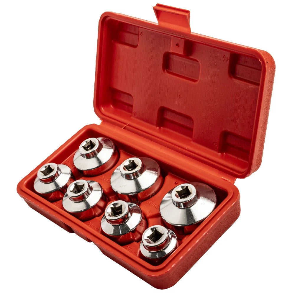 7x Oil Filter Cap Wrench Socket Tool Kit for Universal (6 Point)