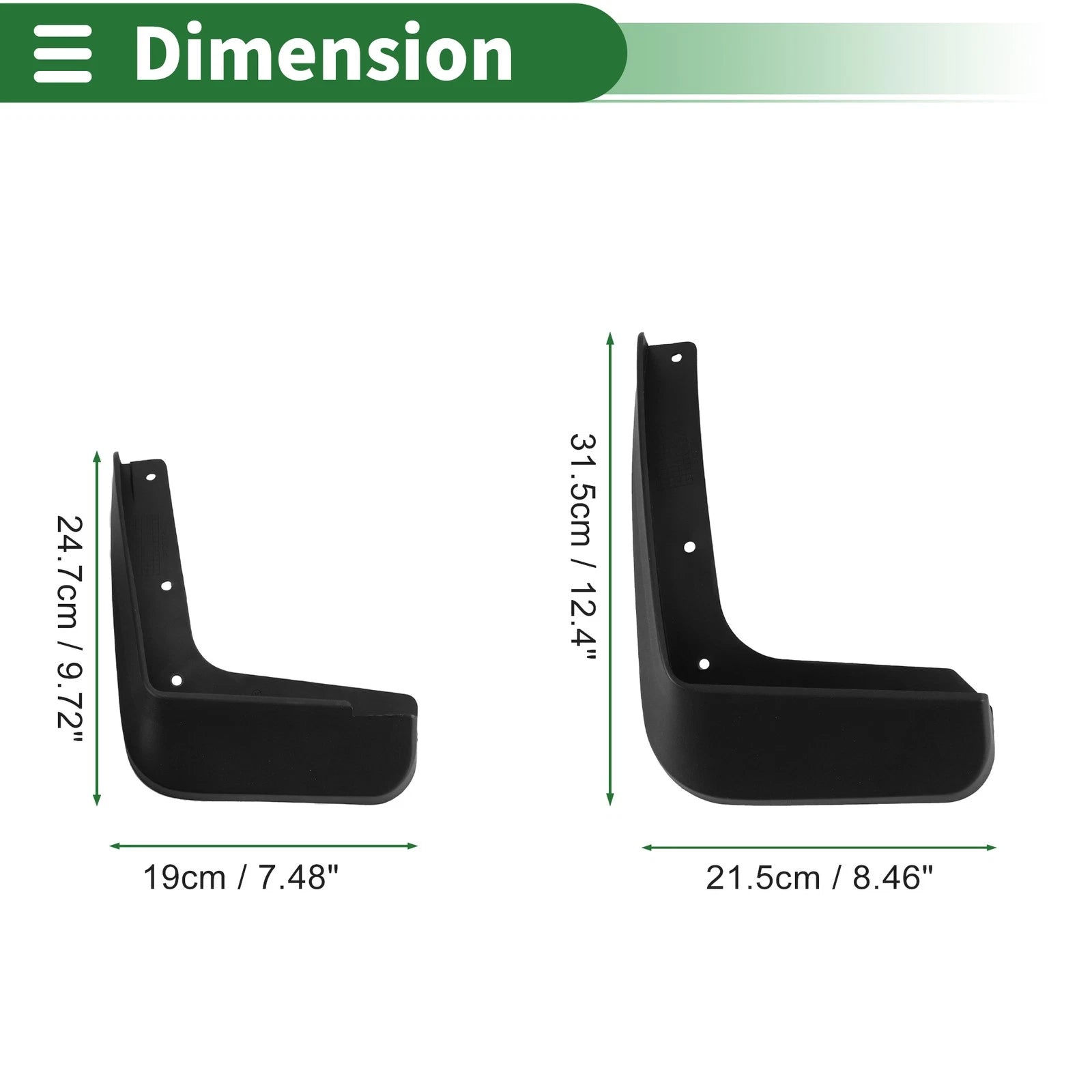 Mud Flaps Splash Guards Replacement for Hyundai IX25 (2014–2019) with Mount