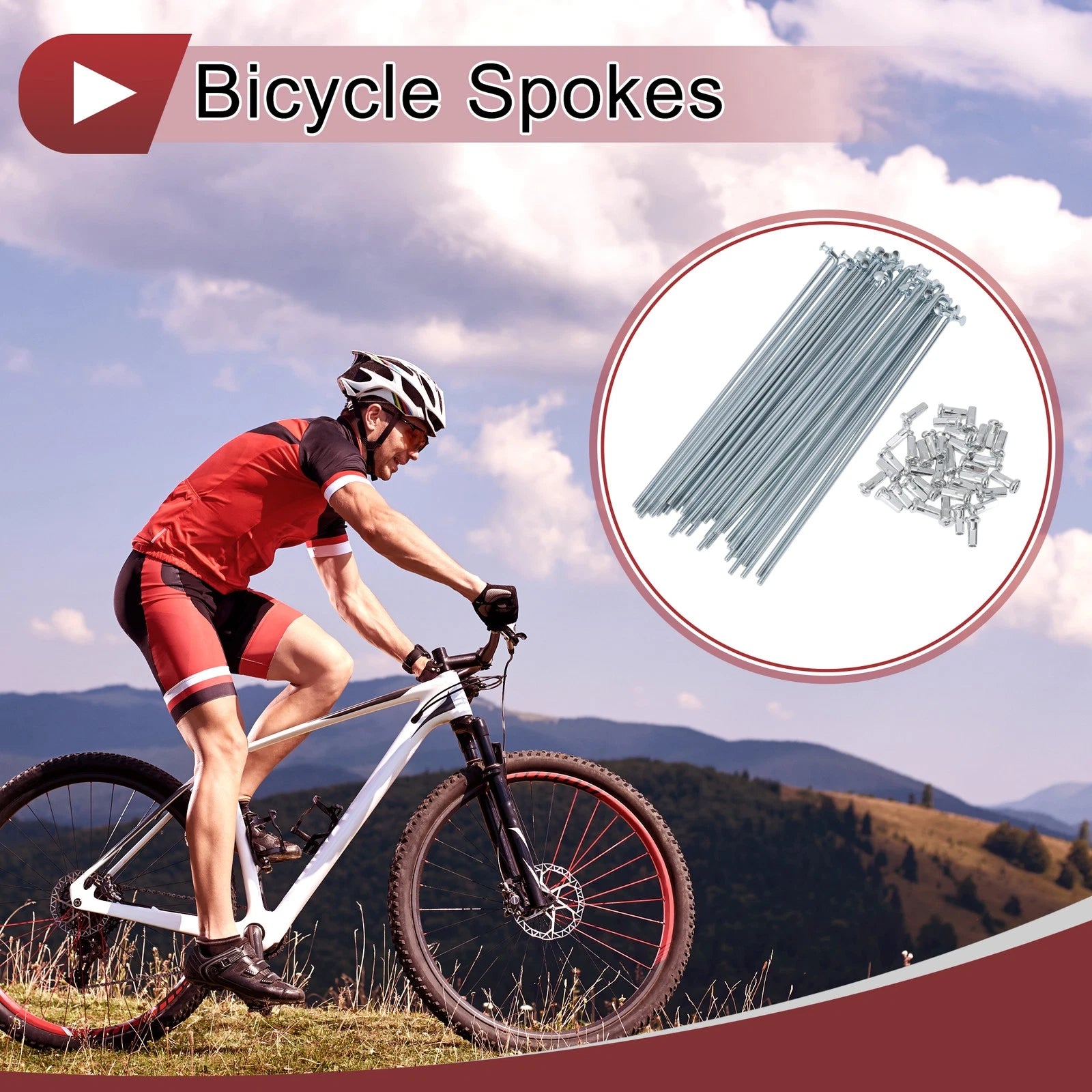 Bicycle Wheel Spokes 154mm Replacement Set for 26 inch Bike (2008–2015)