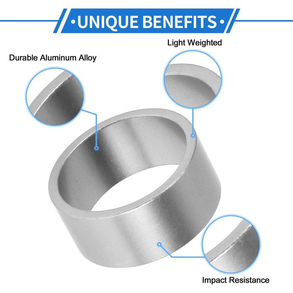 Headset Spacer 15mm Stem Fork Washer for 1-1/8" Aluminum Alloy Fork (Silver)