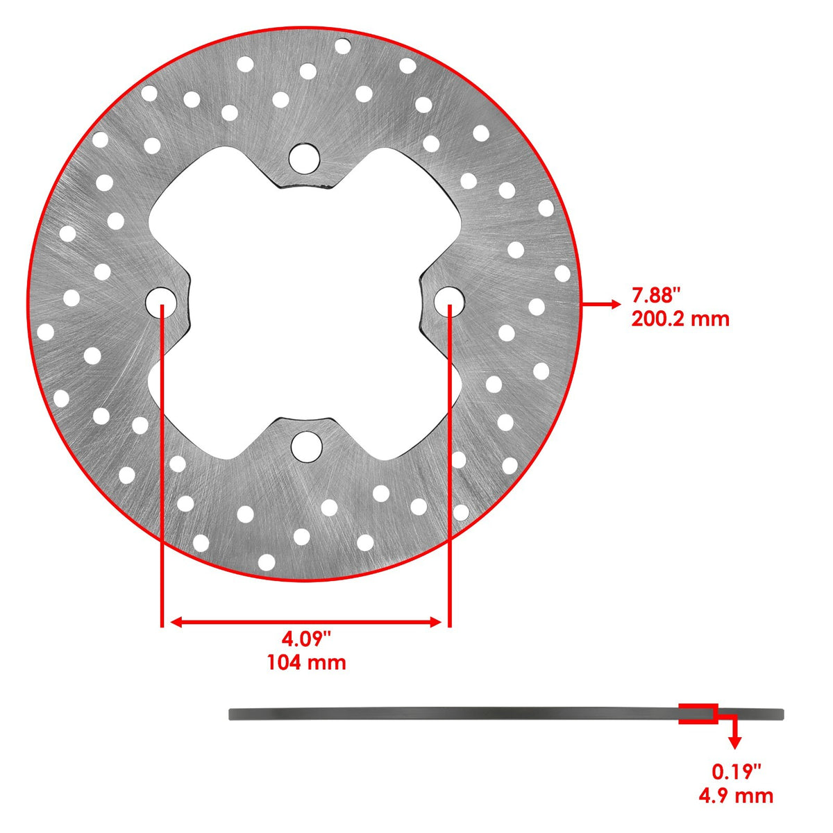 Front Disc Stud Bolt Replacement for Kawasaki Brute Force 650 (2006–2013)