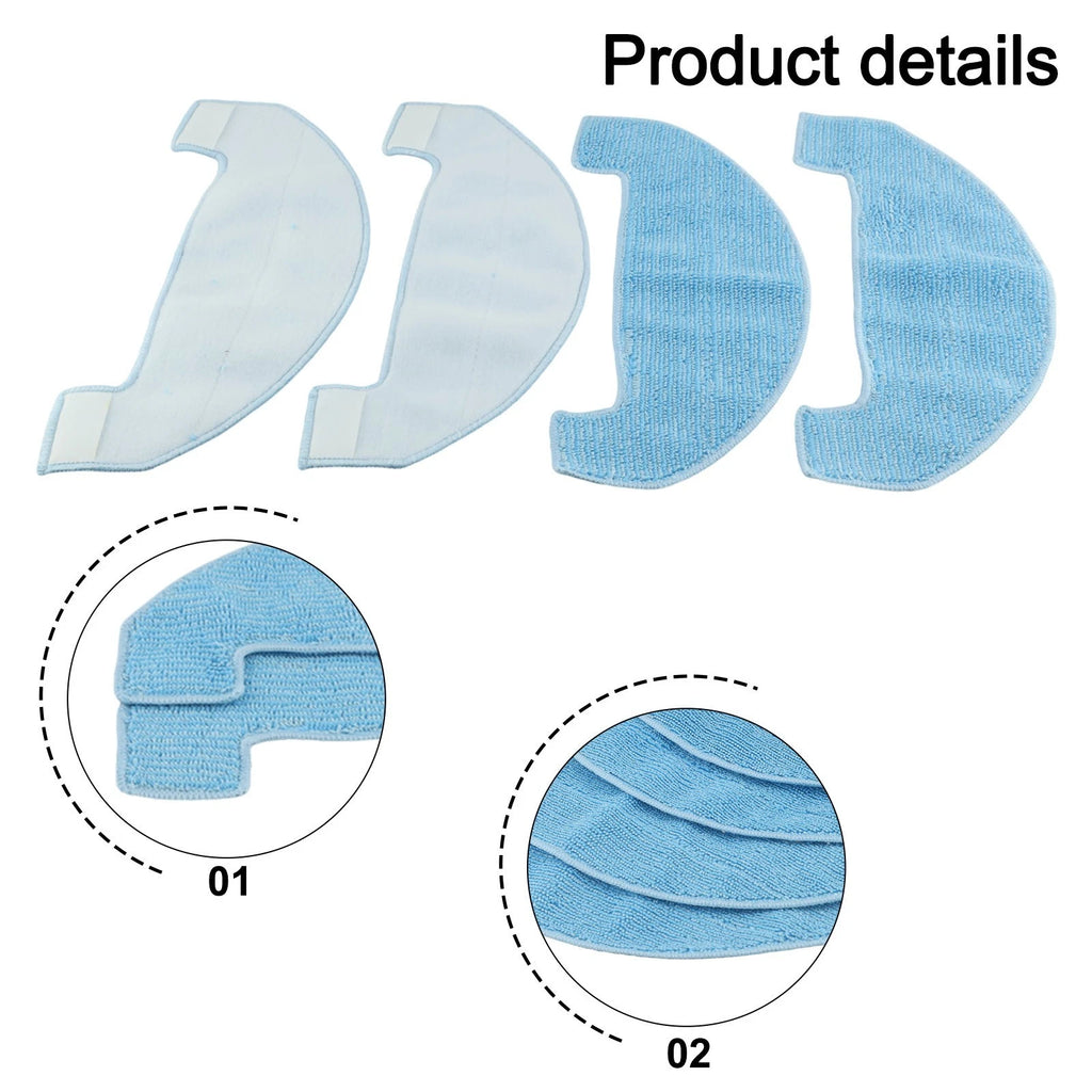 Microfiber Mop Cloth Kit for Ultenic D10 Robot Vacuum (Replacement)