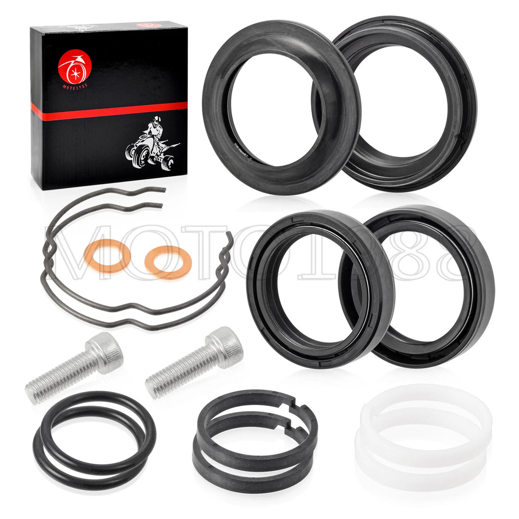 Front Fork Dust Oil Seals Rebuild Kit 39mm for Harley Sportster XL883 XL1200 FXD Dyna (2004–2023)