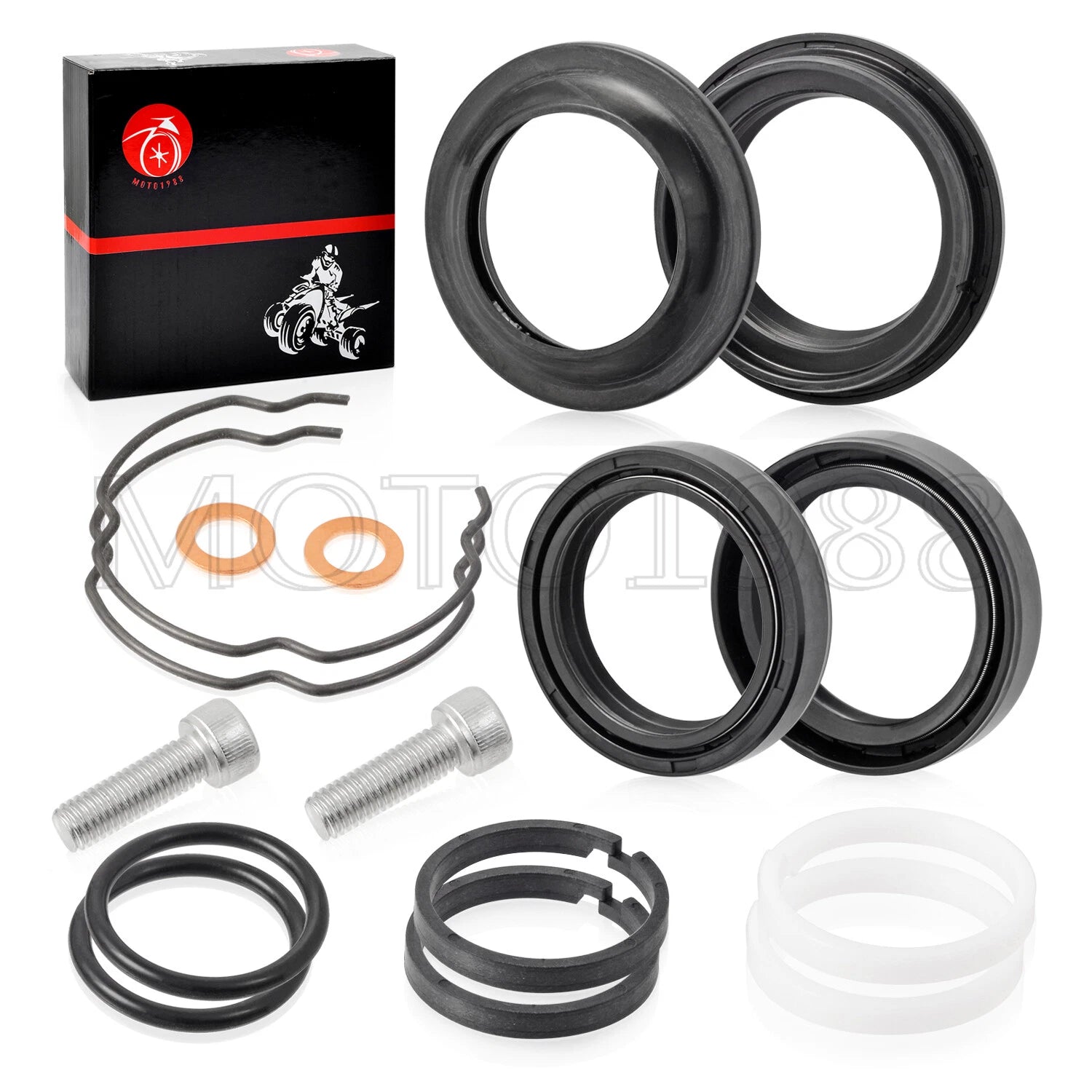 Front Fork Dust Oil Seals Rebuild Kit 39mm for Harley Sportster XL883 XL1200 FXD Dyna (2004–2023)