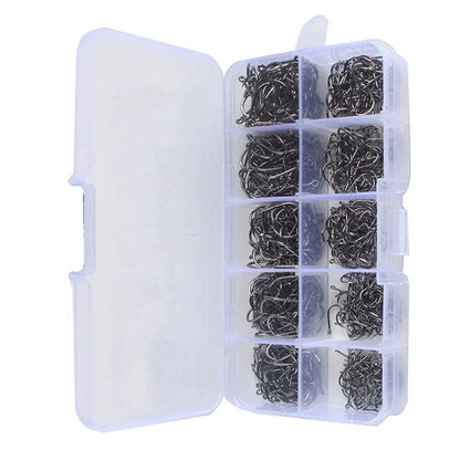 500100pcs High Carbon Steel Fishhook Set for Fishing