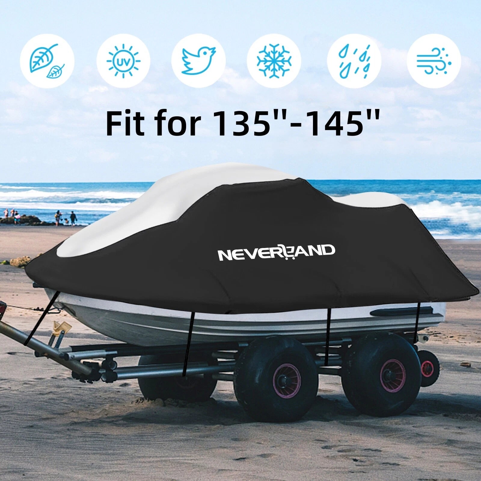 Trailerable Jet Ski Cover for (135''-145'')