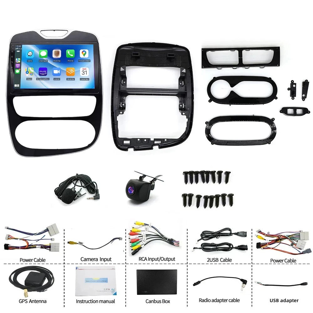 Car Radio Android 14 CarPlay GPS Stereo for Renault Clio 4 (2012–2019)
