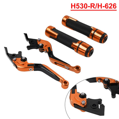 Set of 2 Orange Extendable Brake Clutch Levers for Suzuki GSXR150